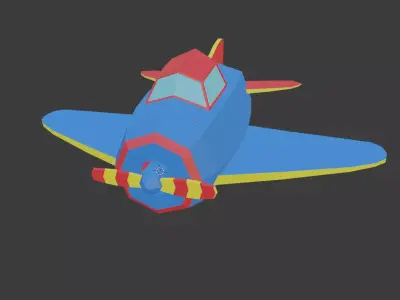 Lowpoly Plane toy airplane Free low-poly 3D model purchase