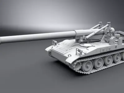 M110A2 Artillery Scale Model 3D print model