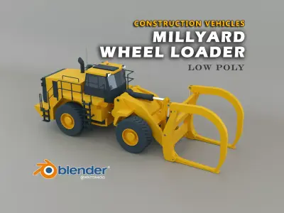 Millyard Arrangement Loader - Heavy Vehicle Low-poly 3D model