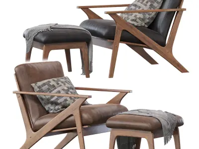 Baxton Studio Bianca Mid-Century  3D model