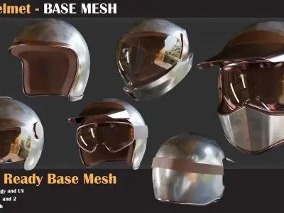 25 Helmet Base Mesh - VOL 07  3D model