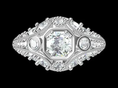 Wedding Ring  3D print model 347