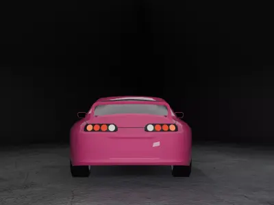Stylized Toyota Supra MK4 - Game Ready Low-poly 3D model