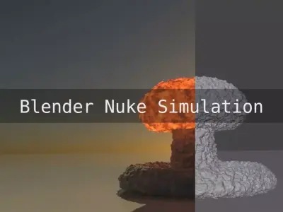 Nuclear explosion Animated Mushroom Cloud 3D model