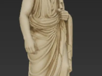 Stylized Roman Senator Statue  Free 3D model