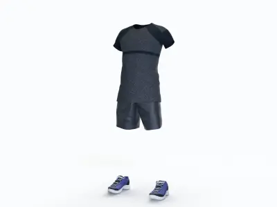 Workout Clothing Male 3D model