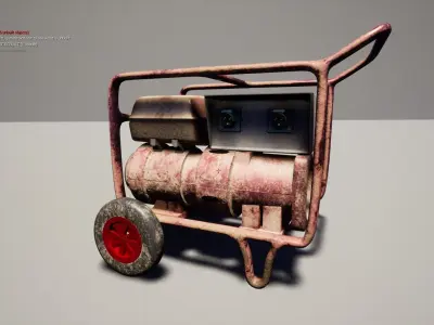 Electric Generator  Low-poly 3D model