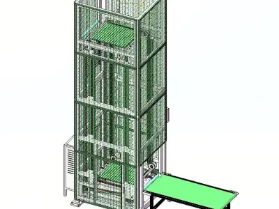 Continuous Vertical Conveyor or Z type lifter chain hoist System 3D model