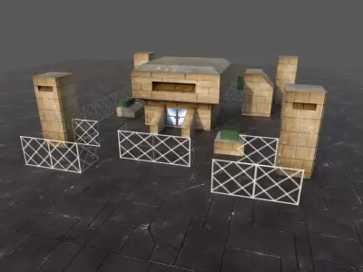 Research Base Low-poly 3D model