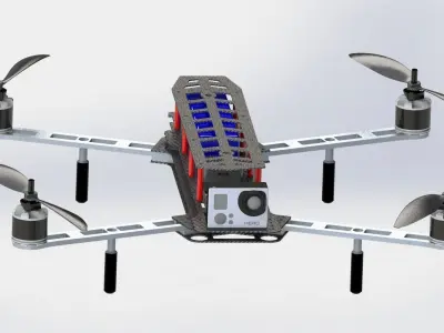 TypeZero DIY quadcopter FPV Frame Free 3D model