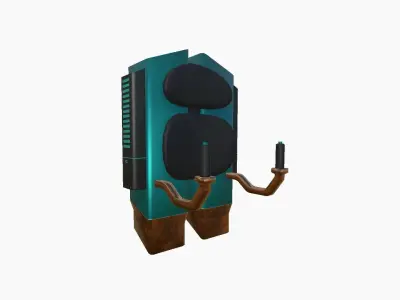 Jetpack F10 Blue Bronze - SciFi Character Design Low-poly 3D model