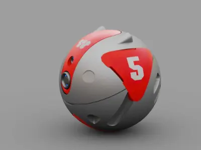 BALL DROID RIGGED Free 3D model