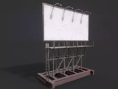 Rooftop Billboard001 Model Low-poly 3D model