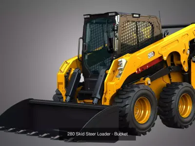 285 - 280 Compact Track - Skid Steer Loaders 2 in 1 3D Model Pack