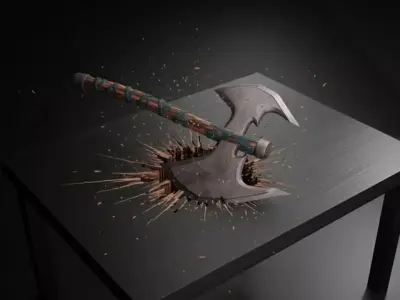 The War Axe Set PBR high poly 3D model