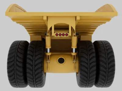 Generic Mining Truck Rigged And Animation GameReady Low-poly 3D model