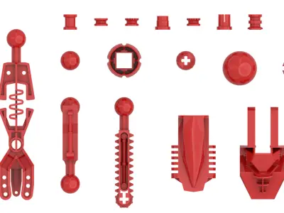 TwindBricks3D - 17 Technic Ball collection 3D print model