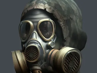 Helmet 3d model military combat Military Low-poly Low-poly 3D model 44
