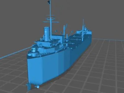 Merchant Ship WW2 3D print model