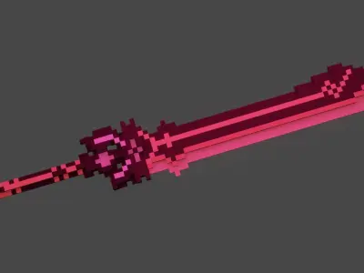 Genshin Sword Low-poly 3D model