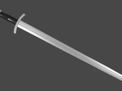 Caroling sword Low-poly 3D model