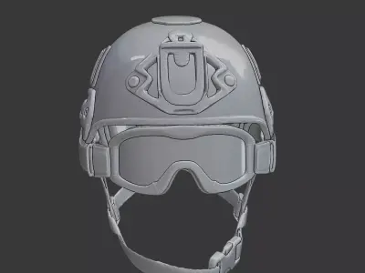 Modern Military Combat Helmet 3D Printable  3D print model