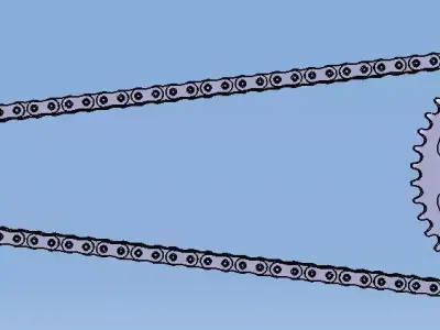 Chain and Sprocket DID O-RING YBR 125 05-08 Free 3D model