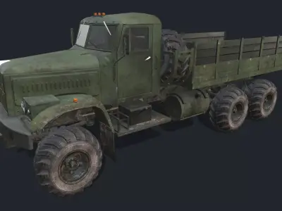 KRAZ 255 Low-poly 3D model