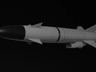 RBS 15 Mk 3 Anti-Ship Missile Rig Ready Free low-poly 3D model