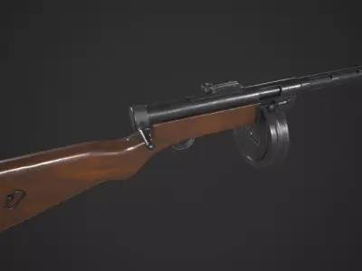 Suomi KP31 Low-poly 3D model