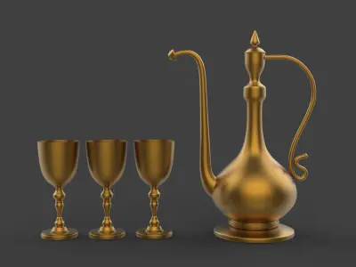 Antique Selling Brass 3D model