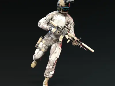 US ARMY MILITARY PACK 3D model