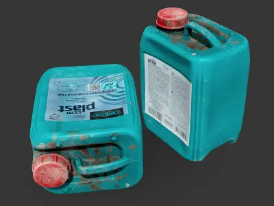 Plastic Jerrycan Low-poly 3D model purchase
