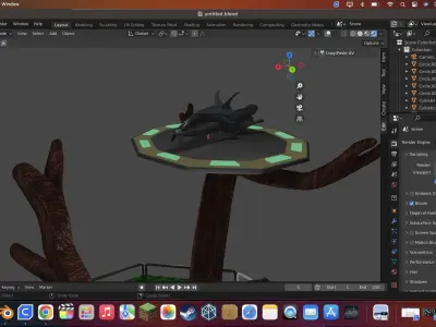 alien post  3D model