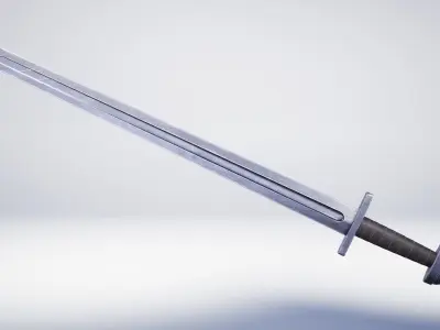 Anglo Saxon Viking Sword Low-poly 3D model