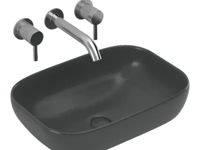 Overhead ceramic sink Vincea VBS-102 3D model