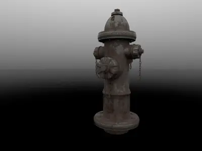Hydrand FBX fire hydrant Low-poly 3D model