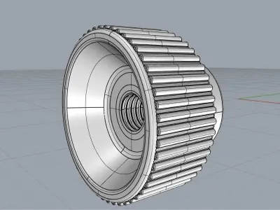 3D nuts M6 06014-11250624 Raendelschrauben Knurled print model 3D print model