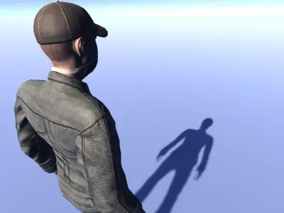 Andy - animated rigged Survivor Man Low-poly 3D model