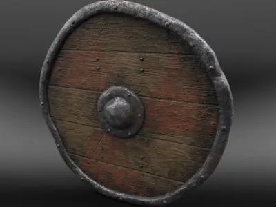 viking shield Free low-poly 3D model purchase