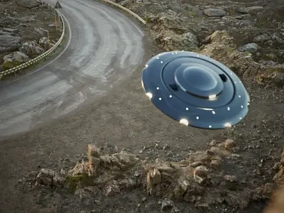 UFO 3D Model disc Low-poly 3D model