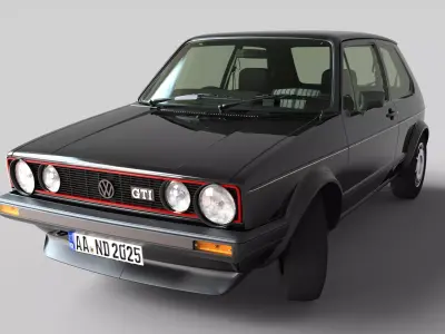Volkswagen Golf GTI Mk1 Iconic Hot Hatch 3D model