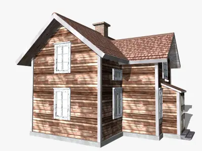 Wooden Old House 3D model
