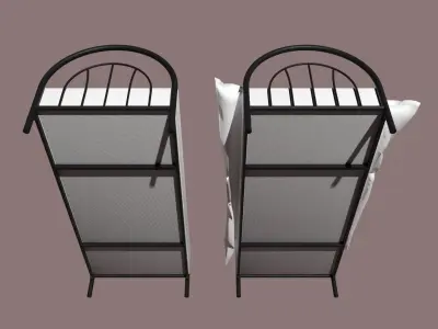 Metal frame bed Free 3D model
