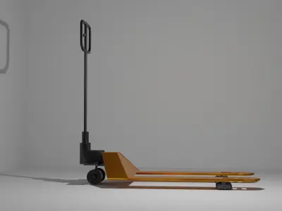 hydraulic trolley Lowpoly   Industrial Pallet Truck Trolley  Low-poly 3D model