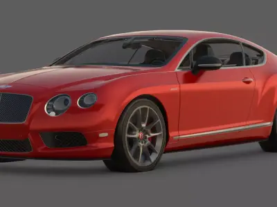2014 Bentley Continental GT V8 S 3D Model  Agile British Tourer  Low-poly 3D model