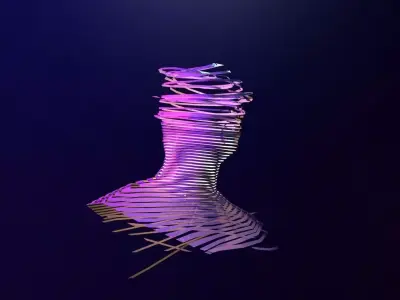Ribbonised Face Model 3D model