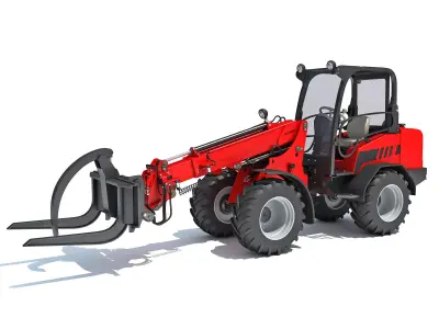 Telehandler Forklift 3D model buy