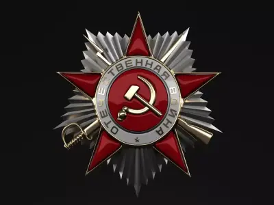USSR Russian Military WW2 Great Patriotic War Medal 3D model