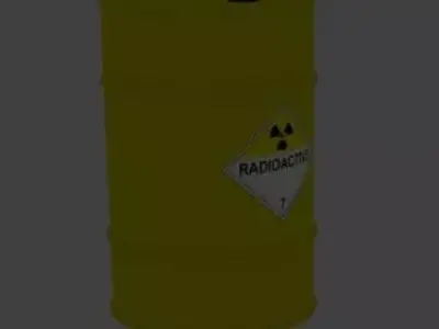 Barrell barrel with radioactive sign Free 3D model